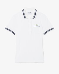 Polo slim fit a coste realizzata in Francia