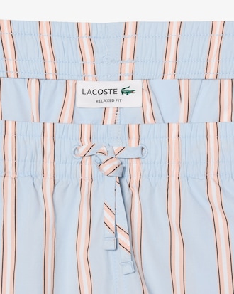 Shorts in popeline di cotone a righe