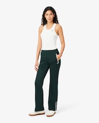 Pantaloni felpati taglio svasato con pieghe