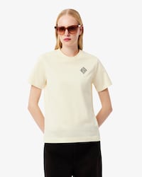 T-shirt in cotone con stemma Lacoste