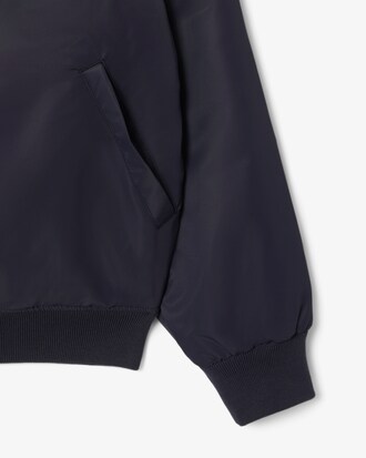 Bomber in nylon impermeabile con badge ricamato