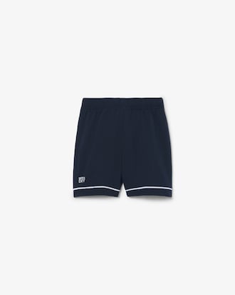 Shorts sportivi a righe in taffet&agrave;