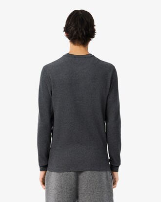 T-shirt a maniche lunghe in maglia a nido d'ape