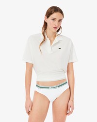 Slip in cotone stretch con vita a contrasto