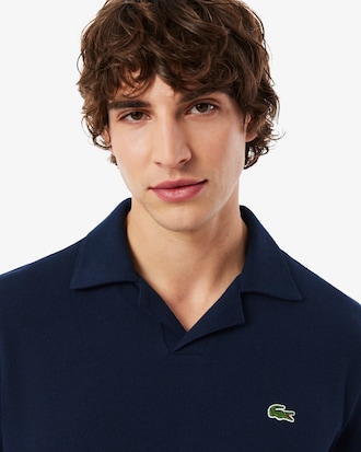 Polo classic fit in cotone-lino