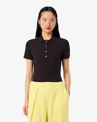 Polo da donna in piqu&eacute; di cotone stretch Lacoste slim fit
