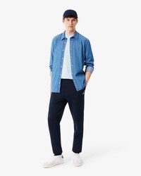 Pantaloni della tuta tapered fit in tessuto felpato