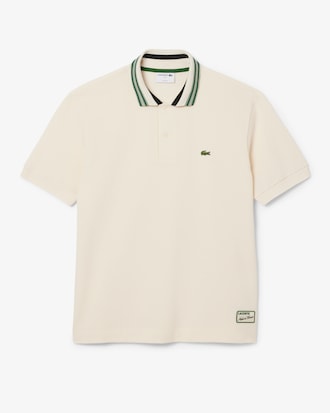 Polo con collo a righe Made in France classic fit