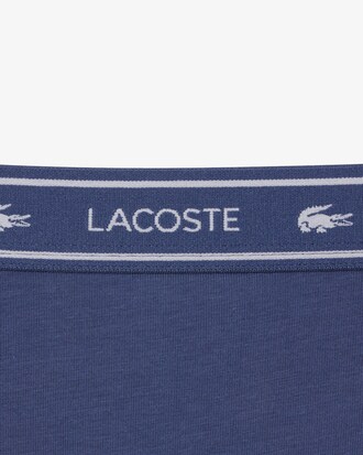 Tanga in cotone stretch con logo in vita