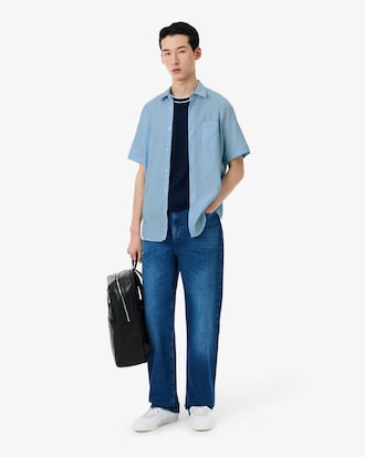 Camicia in cotone a maniche corte regular fit