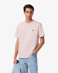 T-shirt in jersey pesante con coccodrillo e paesaggio