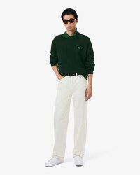 Maglione a girocollo in lana cardata