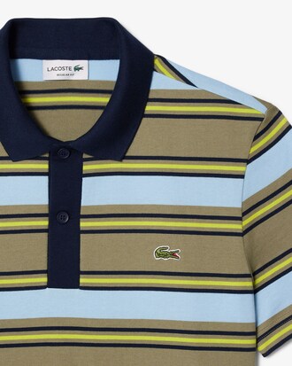 Polo in cotone a righe regular fit