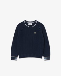 Maglione girocollo in misto cotone e lana