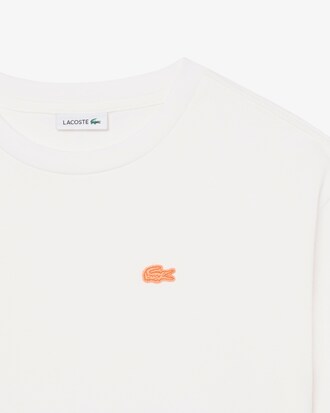 T-shirt in cotone con coccodrillo stampato