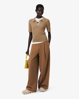 Pantaloni taglio ampio in misto lana Runway