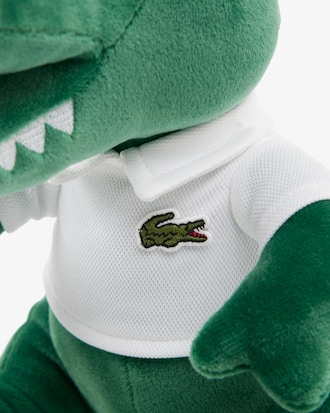 Peluche coccodrillo con polo e logo