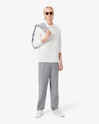 Pantaloni chino regular fit in flanella di lana