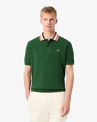 Polo con collo a righe Made in France classic fit