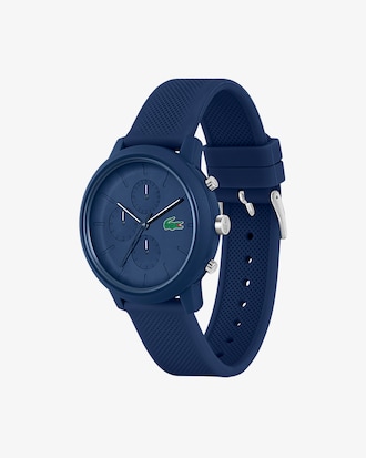 Orologio cronografo in silicone blu Lacoste.12.12