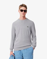 Pullover girocollo monocromatico in cotone