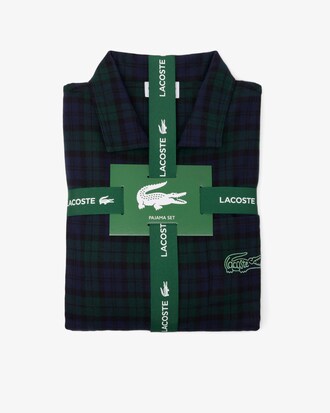 Completo pigiama in flanella con motivo scozzese