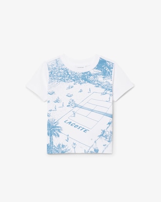 T-shirt in jersey stampa tennis