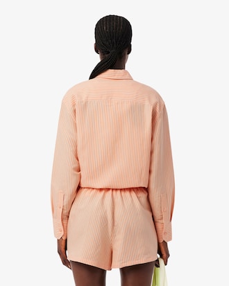 Camicia oversize in misto lino