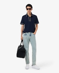 Polo regular fit in piqu&eacute; elasticizzato Paris
