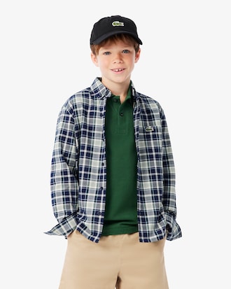 Camicia con motivo scozzese in cotone Oxford