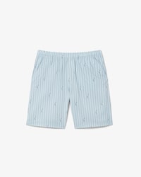 Shorts in cotone a righe stampa coccodrillo