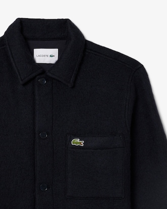 Overshirt in feltro misto lana