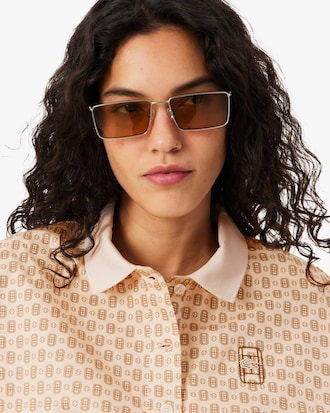 Polo oversize con stampa tennis