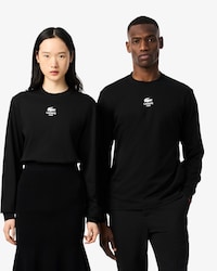 T-shirt a maniche lunghe con stampa Lacoste