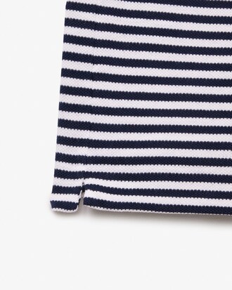 Polo dal taglio classico a righe in petit piqué L.12.12