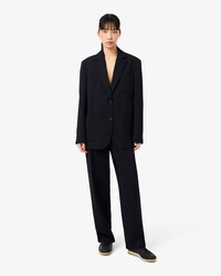 Pantaloni da abito oversize in piqu&eacute; fluido