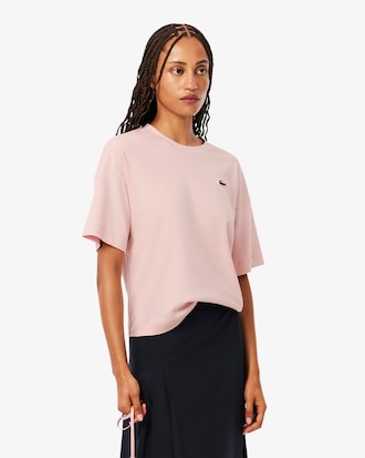 T-shirt con coccodrillo e paesaggio relaxed fit