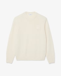 Maglione in jersey di lana con stemma ricamato