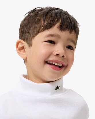T-shirt a collo alto in cotone