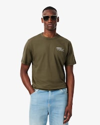 T-shirt con stampa multipla in jersey