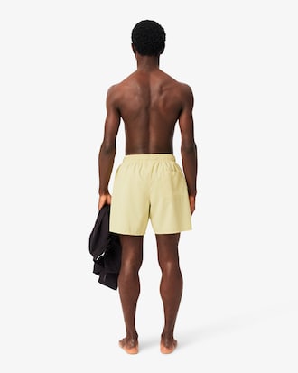 Pantaloncini da bagno monocromatici di lunghezza media