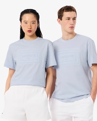 T-shirt marchio in rilievo in cotone pesante