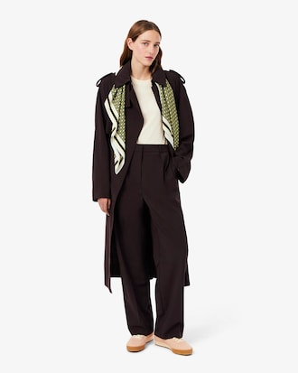 Pantaloni oversize in misto lana