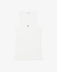 Canotta slim fit Pointelle in maglia di cotone