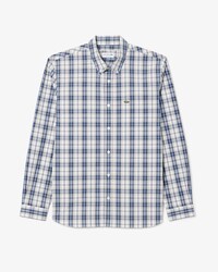 Camicia regular fit in popeline motivo scozzese