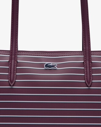 Shopping bag grande a righe L.12.12 Concept