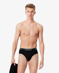 Confezione da 3 slip in cotone tinta unita con logo