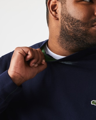 Pullover girocollo monocromatico in cotone