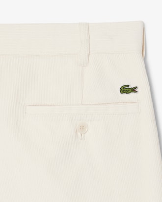 Pantaloni chino regular fit in velluto a coste