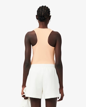 Canotta slim fit in cotone a coste
